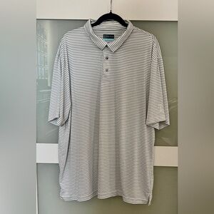 PGA Tour Men's Striped Polo Shirt - Black and White